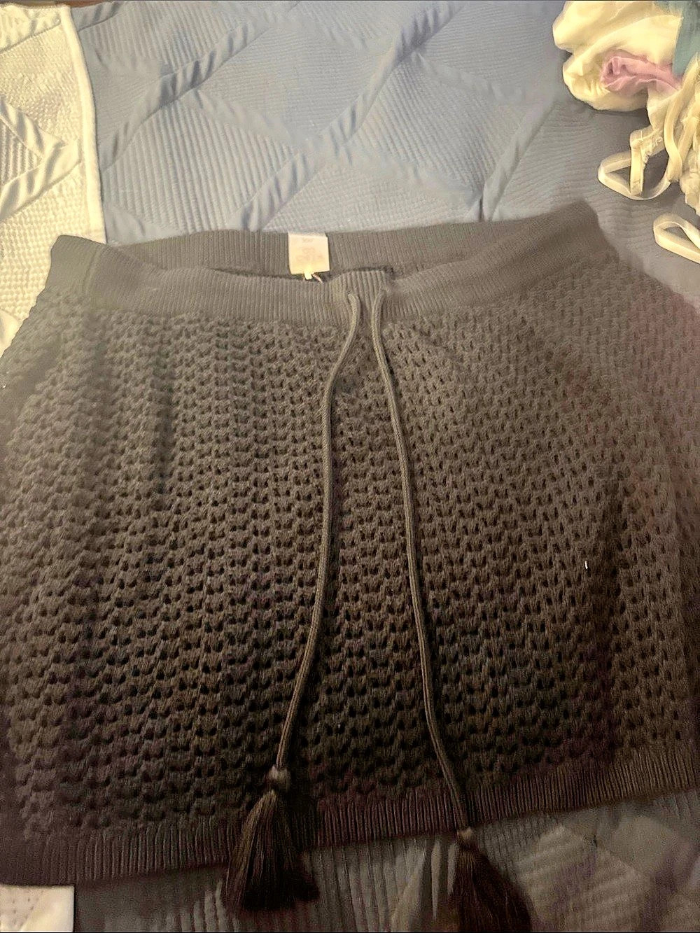 Black Knit bathing suit cover up Skirt Size XXL Like New